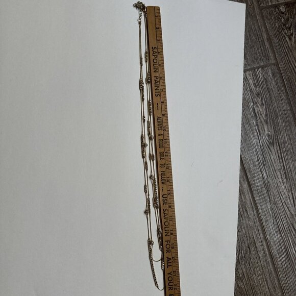 2/$18‎ SALE! Chicos Necklace Jewelry 2 Strand Gold Long Beaded Sparkle Boho - Picture 6 of 7